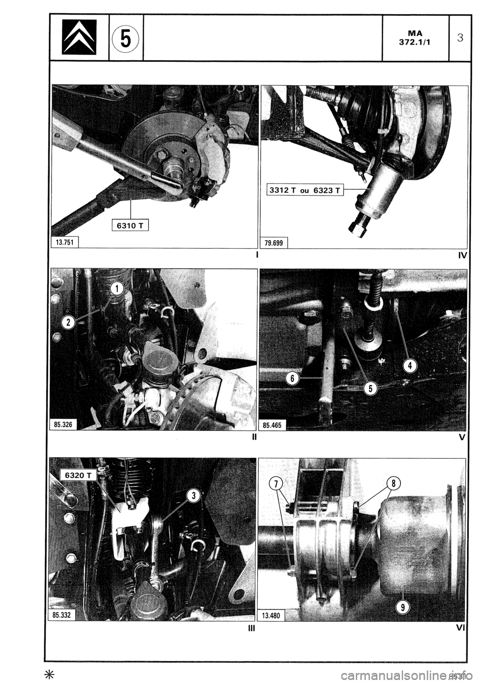 CITROEN CX 1988  Service Manual II V 
8531  