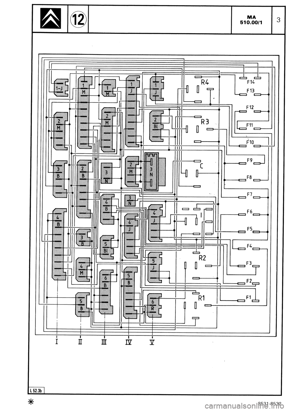 CITROEN CX 1988 Service Manual ~~ MA
510.00/l
3
--
a --
14
LO- F13
l-l L 52.3b
8531-8532 CITROEN CX 1988 Service Manual ~~ MA
510.00/l
3
--
a --
14
LO- F13
l-l L 52.3b
8531-8532