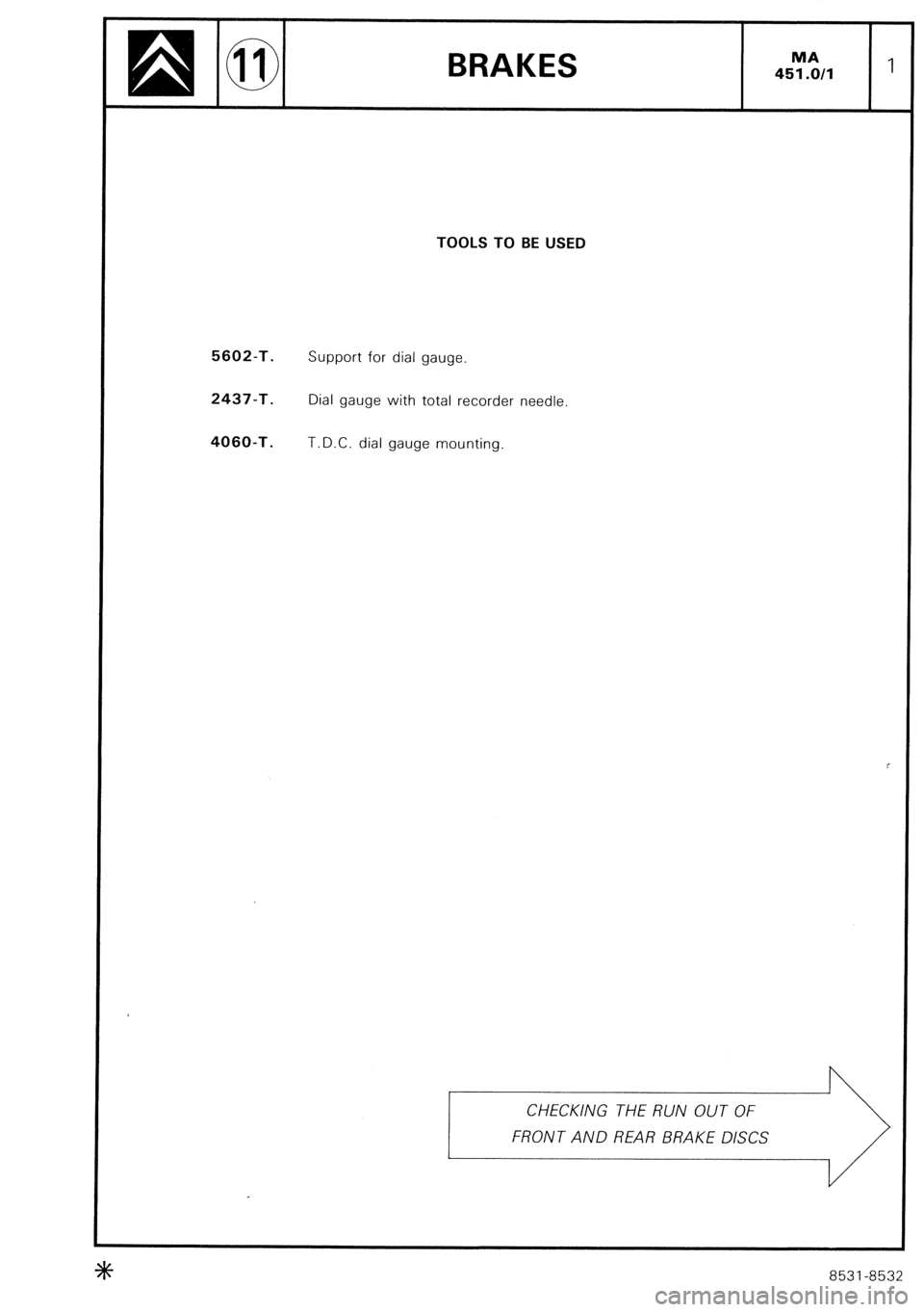 CITROEN CX 1988 Service Manual CITROEN CX 1988 Service Manual
