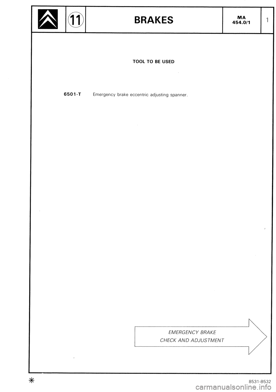 CITROEN CX 1988 Service Manual CITROEN CX 1988 Service Manual