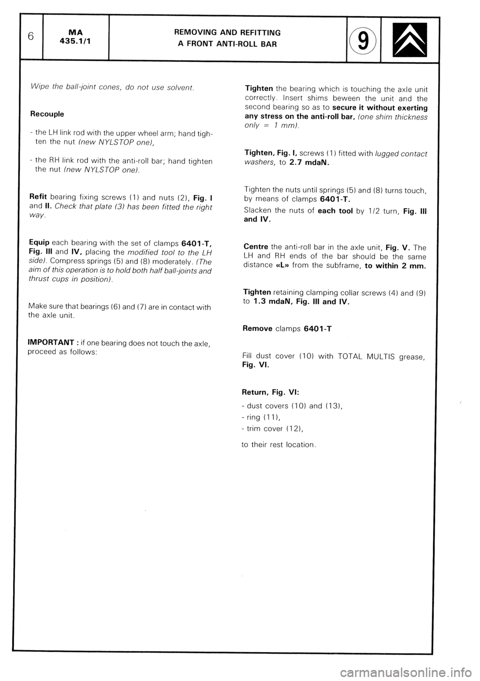CITROEN CX 1988 Service Manual CITROEN CX 1988 Service Manual