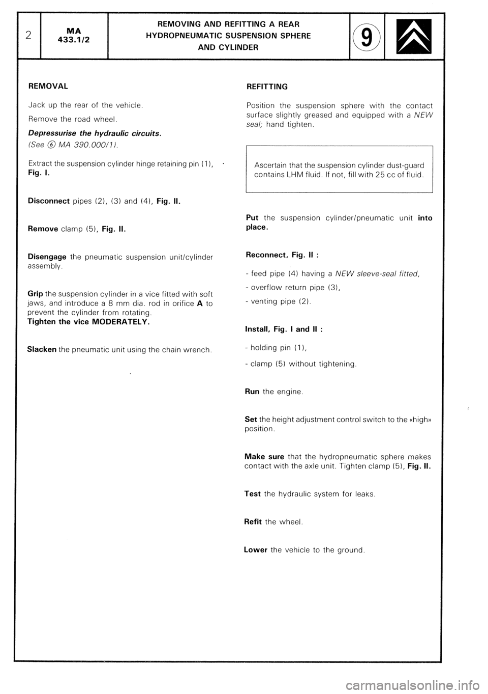 CITROEN CX 1988 Service Manual CITROEN CX 1988 Service Manual