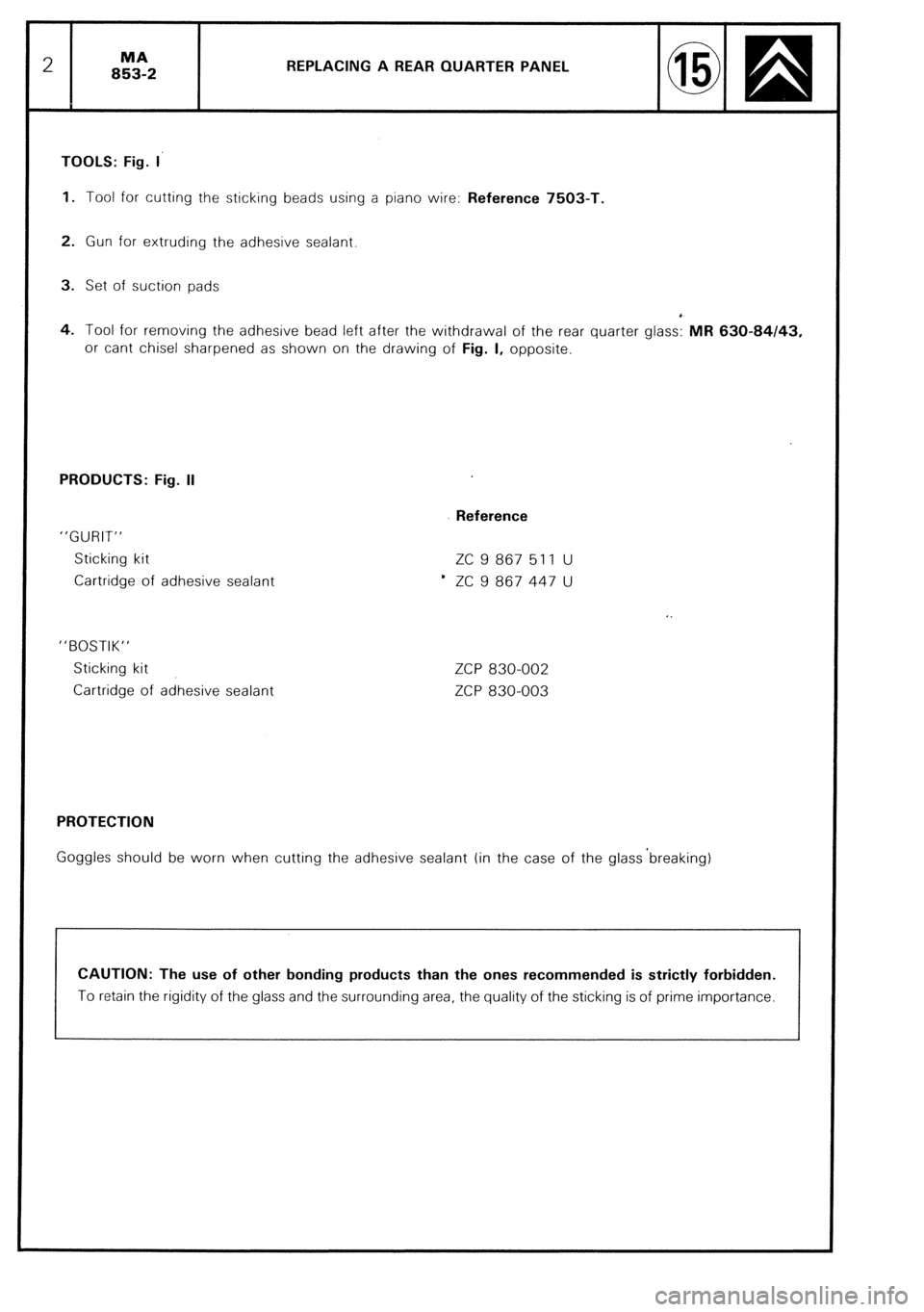 CITROEN CX 1988 Service Manual CITROEN CX 1988 Service Manual