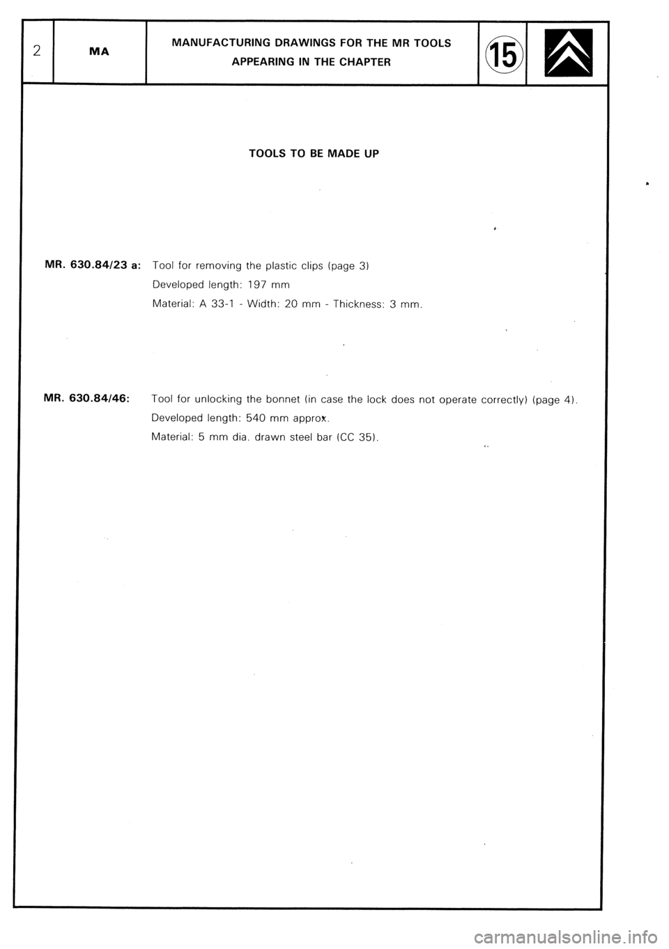 CITROEN CX 1988 Service Manual CITROEN CX 1988 Service Manual