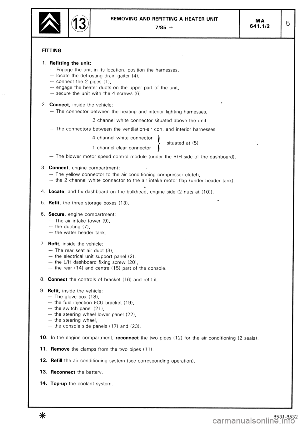 CITROEN CX 1988 Service Manual CITROEN CX 1988 Service Manual