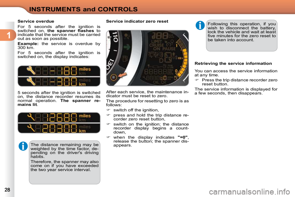 CITROEN C3 2009  Owners Manual 1
INSTRUMENTS and CONTROLS
  Service overdue  
 For  5  seconds    after  the  ignition  is  
switched  on,    �t�h�e�  �s�p�a�n�n�e�r�  �ﬂ� �a�s�h�e�s    to 
indicate that the service must be carri