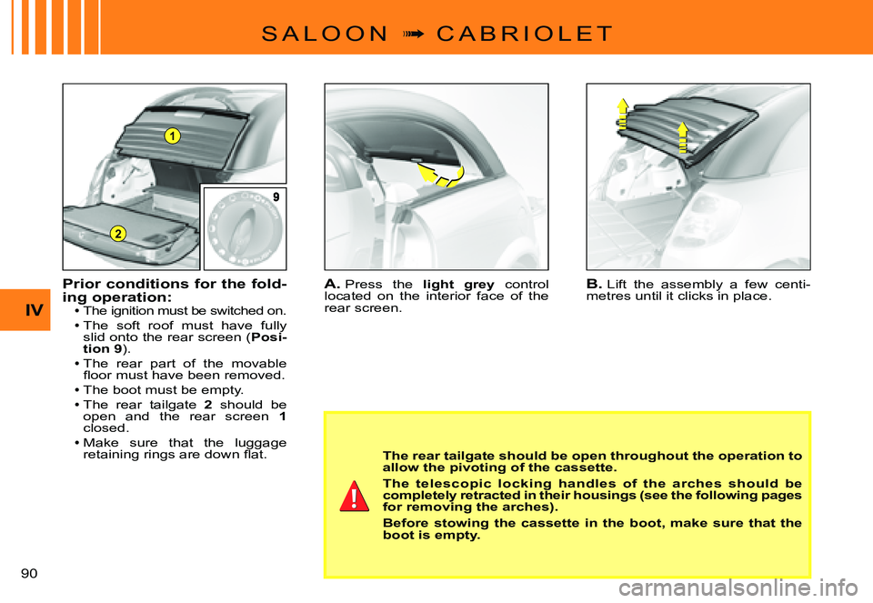 CITROEN C3 PLURIEL 2007 Manual Online 1
2
IV
�9�0� 
S A L O O N  