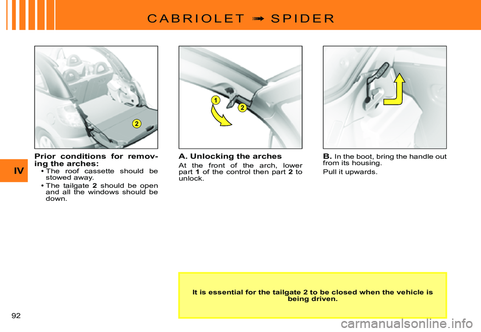 CITROEN C3 PLURIEL 2007  Owners Manual 1
2
2
IV
�9�2� 
C A B R I O L E T  